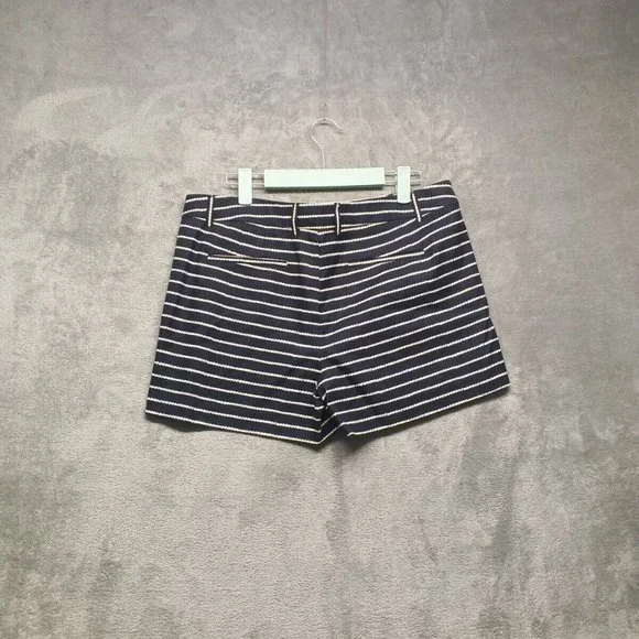 🍑CYNTHIA ROWLEY Women Casual Walking Shorts Striped Cotton Size 8(W34) - Picture 9 of 12